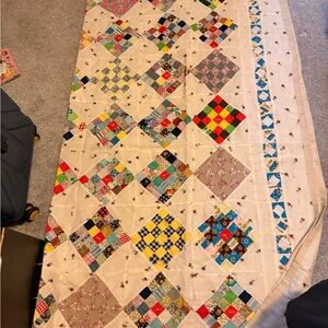 Colorful Patchwork Quilt for Cozy Bedrooms. Handmade